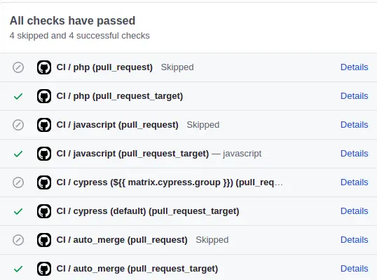 Successful GitHub checks